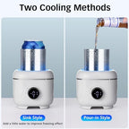 Cooling Cup with Mood Light,2 in 1 Cup Cooler Warmer for Desktop for 30.2℉-158℉,Electric Beverage Cooler with Aluminum Mug,Portable Quick Drink Chiller for Coffee Juice Cola Beer,Gifts for Women Men - Image 4