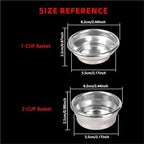 54mm Dual Wall Pressurized Stainless Steel Espresso Filter Basket，Compatible For Brev，BES860XL/11.41 Coffee Maker(1PCS 1-Cup Basket) - Image 4