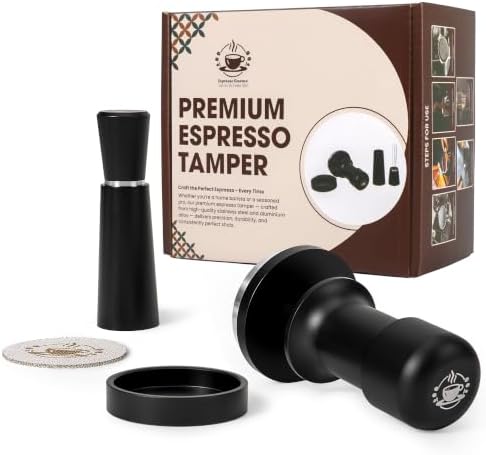 Espresso Tamper 53.3mm – Correct Fit for 54mm Breville/Sage & Ninja Luxe Café – Compatible With Barista Express, Bambino Plus, Solis – Spring Loaded Calibrated Self Leveling Coffee Tamper Tool by Unknown