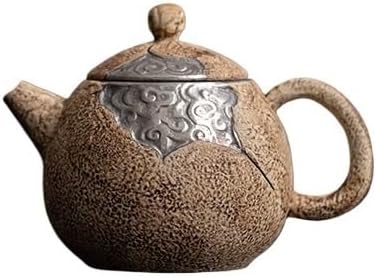 Tea Pots For Loose Tea Old Rock Mud Teapot Handmade Household Retro Teapot Single Pot Japanese Hand-caught Pot Tea Infuser Pot by GKOKG