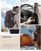 CONQUECO Portable Espresso Coffee Machine: 12V Electric Small Travel Expresso Maker - Self Heating 8 Cups Battery Powered Compatible for Nespresso Capsule - for Camping RV Hiking Office (Pearl White) - Image 6