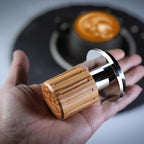 58.5 Tamper with Olive Wood Handle – Spring Loaded Espresso Tamper - Image 4