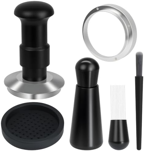 58mm Espresso Tamper Set, 5-IN-1 Espresso Accessories Kit with Coffee Tamper, WDT Tool, Dosing Funnel, Non-slip Mat and Cleaning Brush by ERAVSOW