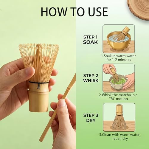 12 Pcs Matcha Whisk Bulk 100 Prong Whisk for Matcha Powder Traditional Japanese Chasen Handcrafted Bamboo Stirrer Mixer Brush Authentic Ceremonial Tea Preparation Starter for Matcha Lovers - Image 4