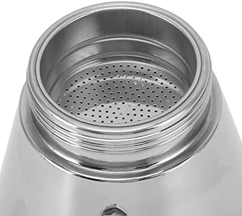 Cyrank Single Tube Moka Pot, Stainless Steel Italian Espresso Coffee Maker - Image 3