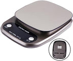 1pc Digital Kitchen Scale Stainless Steel Food Scale LCD Display Accurate Measurement Tool Precision Portable and Lightweight for Baking and Cooking Grey by OKUMEYR