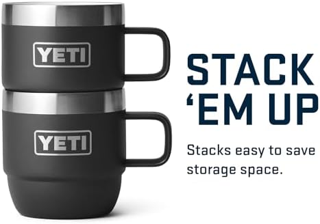 YETI Rambler 6 oz Stackable Mug, Stainless Steel, Vacuum Insulated Espresso/Coffee Mug, 2 Pack - Image 5