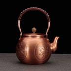 LJYT Teapot Teapot Tetsubin Tea Kettle Japan Copper Pot Handmade Antique Copper Pot 1400ml Large Capacity Teapot (Color : B, Size : 1400ml) - Image 4
