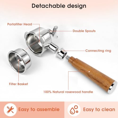 Portafilter 54mm with Double Spout Compatible with Breville Barista Express - Image 7