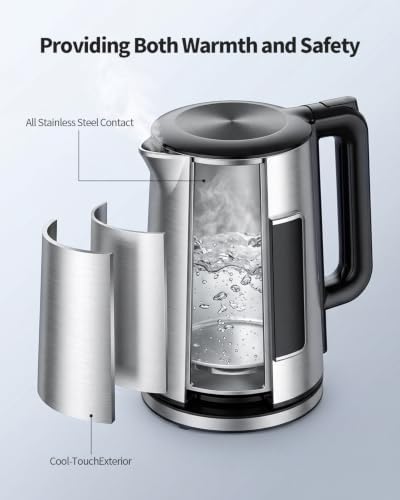 SHARDOR Electric Kettle 1.7L Stainless Steel, One Touch Start, Auto Shut-Off - Image 4