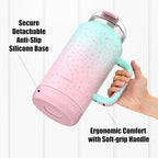 Hydraful 64 oz Tumbler with Handle and Straw - 100% Leak-Proof - Insulated Cup Reusable Stainless Steel Large Water Bottle Travel Mug for Gym, Hiking, and Camping - Gifts for Women Men Him Her - Image 6