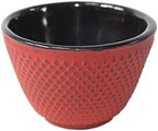 2 Sado Black Leaf Teacup Saucer+2 Red Polka Dot Hobnail Japanese Cast Iron Tea Cup Teacup - Image 3