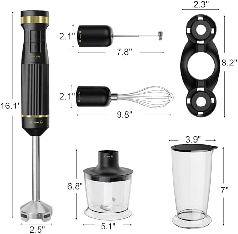 1200W Immersion Blender Handheld, 5-in-1 Variable Speed - Image 2