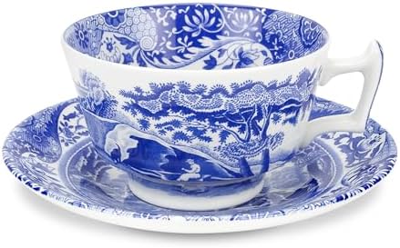 Spode Blue Italian Teacup and Saucer, Set of 4 - Image 7