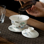 Gaiwan Tea Set Gongfu Tea Cup Chinese Landscape Ceramic Tea Set - Image 5