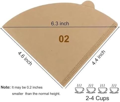 500 Pcs Wood Pulp Conical Filter Paper – Hand-Brewed Coffee Portable Drip Sheets for Households(White) - Image 6