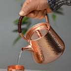 predolo Hammered Copper Teapot Compact Copper Tea Kettle Traditional - Image 6