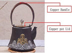 1200ml Japanese Cast Iron Teapot With Copper Lid - Large Cast Iron Tea Kettle Maintains Temperature - Vintage Tea Kettle - Collector's Item For Tea Aficionados - Image 4