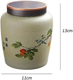 HEXEH Tea Tins Handmade Rough Pottery Loose Leaf Tea Storage Jar Ceramic Large Sealed Jar for Coffee Tea Sugar Tea Storage Container (Color : A) - Image 2