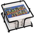 CafePress Saratoga Springs New York Tumbled Stone - Set of 4 Coasters Set of 4 w/holder by CafePress