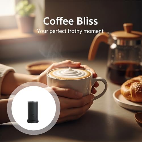 Milk Frother Electric, Automatic Hot & Cold Milk Frother, for Coffee Latte Art, Home Use Milk Heating Cup - Image 5