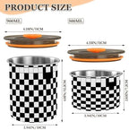 Stainless Steel Coffee Storage Containers with Airtight Lid, Black Buffalo Plaid 17oz Food Storage Container Kitchen Canister for Tea, Coffee Beans, Ground, Sugar Storage - Image 3