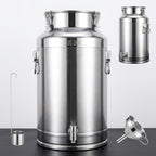 304 Stainless Steel Milk Can, 5-125L Beverage Dispenser Bucket with Spigot by Unknown
