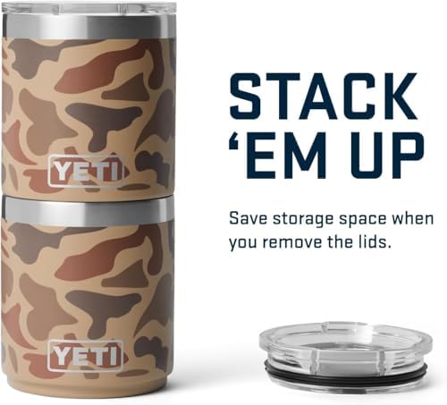 YETI Rambler 10 oz Stackable Lowball 2.0, Vacuum Insulated, Stainless Steel with MagSlider Lid, Wetlands Camo - Image 7