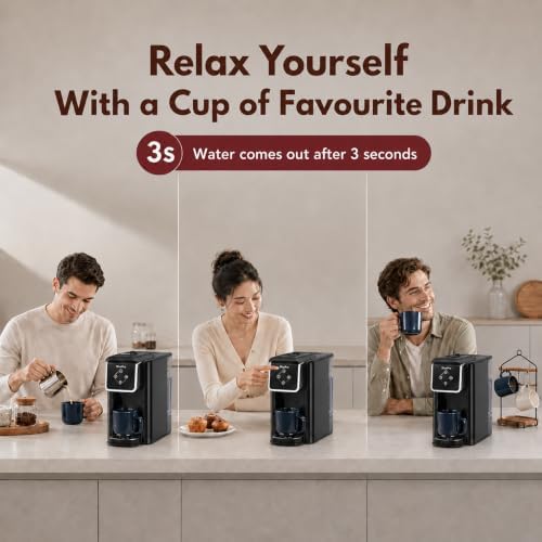 Mecity Coffee Maker 3 in 1 Single Serve Coffee Machine, Compatible with K cup Capsules, Instant Coffee Pot, Tea maker, 6,8,10 Oz Cup, Removable 50 Oz Water Reservoir, 120V 1150W, Dark Grey - Image 3