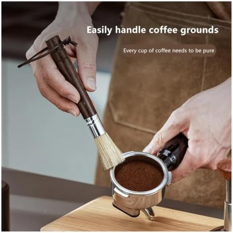 Coffee Powder Cleaning Brush, Wooden Handle, Nylon Bristles - Image 4