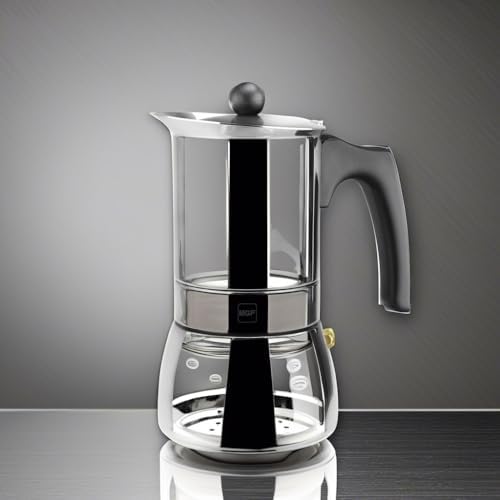 Magefesa Genova Stovetop Espresso Maker, 6 Cups/10 oz, 18/10 Stainless Steel Moka Pot, Italian Greca Coffee Maker, Suitable for Induction - Image 5