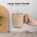 GBhome Coffee Mugs Set of 4, 12 oz Coffee Cups with Large Handle - Image 2