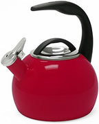 Chantal Anniversary Enamel-on-Steel Whistling Teakettle, 2 quart, Chili Red by Chantal