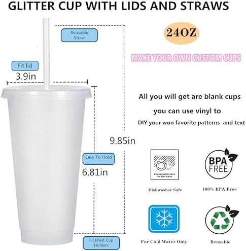 Suertestarry Tumbler with Straw and Lid,Water Bottle Iced Coffee Travel Mug Cup,Reusable Plastic Cups,Perfect for Parties,Birthdays… (White, 36 pack) - Image 2