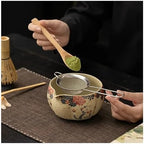 Matcha Eight Piece Set Bowl Tea Whisker Ceramic Mouth Tool Gift(A) - Image 3