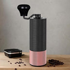 Coffee Grinder Stainless Steel Burr Mill Hand Coffee Mill Stainless Steel Core Professional Conical Burr Mill for Cafe Bar Camping, Black Rose Gold - Image 6
