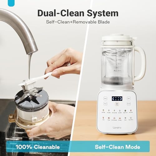 50.73oz Nut Milk Maker Machine: 12 in 1 Automatic Soy Milk Maker with Detachable Design, Homemade Juice,Almond,Oat Milks for Plant Based Milks, 24H Delay Start/Keep Warm/Auto-Clean/Safety Lock - Image 2