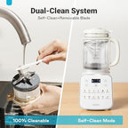 50.73oz Nut Milk Maker Machine: 12 in 1 Automatic Soy Milk Maker with Detachable Design, Homemade Juice,Almond,Oat Milks for Plant Based Milks, 24H Delay Start/Keep Warm/Auto-Clean/Safety Lock - Image 2