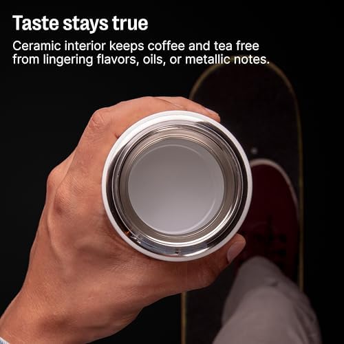 Fellow Carter Slide 16 oz Ceramic Lined Travel Coffee Mug, Matte Black - Image 3