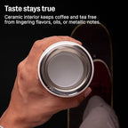 Fellow Carter Slide 16 oz Ceramic Lined Travel Coffee Mug, Stone Blue - Image 3