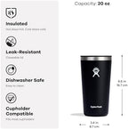 Hydro Flask All Around Tumbler Press-in Lid, Insulated Travel Mug, Stainless Steel Coffee Cup 20 Oz Trillium Pink - Image 6