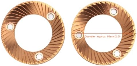2PCS Coffee Grinding 64mm Flat Burrs, TitaniumPlated Multi Purpose Coffee Grinder Flat Burrs for DF64 DF64P DF64E DF64V for E5P E6P E37J - Image 2