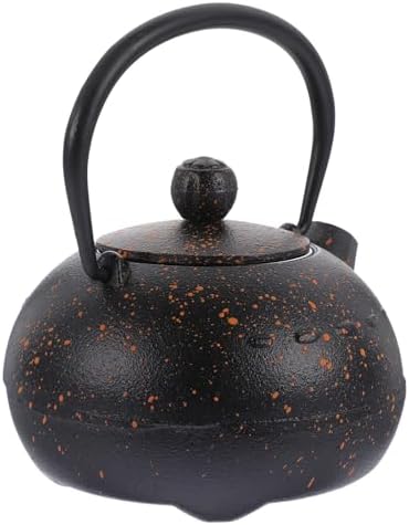 Lurrose Japanese Tetsubin Iron Tea Pot 0.4l Small Cast Iron Teapot with Removable Lid Vintage Stovetop Kettle for Tearoom and Home Brewing by Lurrose