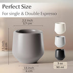 MIAMIO - Espresso Cups Set of 4, Mug, Ceramic (3oz) - Luxe (Classic Pastel) - Image 3