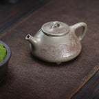 Tea Kettle Creative Hand-Carved Purple Clay Teapot Home Tea Room Tea Brewer Ceramic Tea Infuser - Image 7