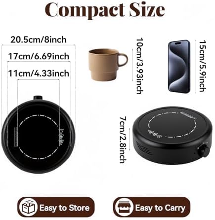 Electric Mini Stove Portable Hot Plate, 110V 700W Electric Heater with Adjustable Power for Teapot/Kettles/Ceramic/Glass Kettle, Electric Stove for Boiling Water, Making Tea/Coffee, Single Burner - Image 6
