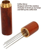 FLEXMAN Espresso Tamper And Stirrer Set, Spring Loaded Calibrated Coffee Tamper Stirrer Set, Tamper Distribution Tool For Coffee Shops, Kitchens, Hotels, Parties, Holidays - Image 4