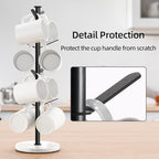 Gypie Marble Mug Holder Tree, 8 Hooks Small Coffee Cups Stand, Black - Image 3