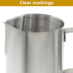 6 Pcs Milk Frothing Pitcher, 12 Oz Stainless Steel - Image 3