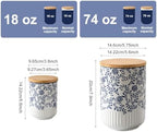 2 Pcs 74/18 oz Ceramic Canisters Sets for Kitchen - Image 4
